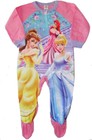 DISNEY PRINCESS Belle, Cinderella, Ariel, Girl 3T Footed Blanket Pajama Sleeper