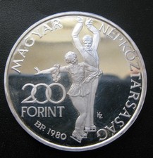 Hungary 200 Forint 1980 silver Proof