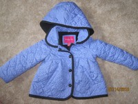 London Fog Purple Quilted Jacket, Fleece Lining, 24 mo, EUC