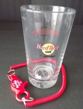 Hard Rock Cafe Fort Lauderdale, FL. Glass 6” tall  Heavy Bottom, plus Hard Rock 