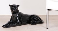 Figur Skulptur Panther MIRA Wildkatze schwarz 59cm Design Accessoir Geschenk