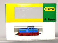 Minitrix 2026  Spur N    Industrie Diesellok  Henschel   , blau/rot , OVP