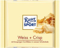 (100g=1,00€) Ritter Sport Weiss & Crisp - Weisse Schokolade - 100 Gramm