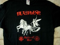 BLASPHEMY Gods Of War 2 SIDED XL Fruit Of The Loom Heavy Cotton T-SHIRT cd lp