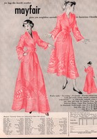 1950 AD MAYFAIR CHENILLE ROBE PINK PATTERN RETRO FASHION