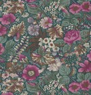 QUILT FABRIC: 100% COTTON, CONCORD FLOWER POT FLORAL TEAL, 0103913 By The Yard
