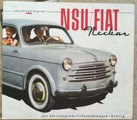 Original Oldtimer Prospekt NSU FIAT Neckar TOP