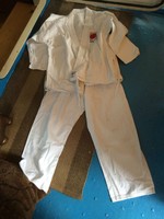 KARATE  - ANZUG VON KAITEN SET - HOSE UND WICKELJACKE WEISS GRÖSSE 160