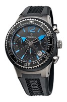 POSEIDON Herren-Armbanduhr L Chronograph Silikon UP00459 Schwarz UVP 219,- €