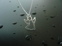 Silber Kettenanhänger 925 Sterling Engel Schutzengel Charm Angel Anhänger Set