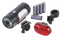 Fahrradbeleuchtung Set StVZO 30 Lux LED Scheinwerfer Rücklicht Batterie Licht