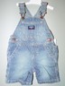 OSHKOSH B'GOSH® Baby Boys' Hickory Striped Denim Shortalls, 12M, 18M *NWT