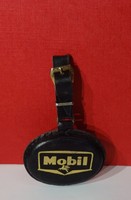 Original alter MOBIL ÖL Mobiloil Leder Schlüsselanhänger 60er Jahre