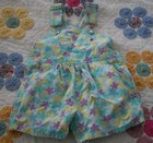 Sprockets Girls 2T 100% Cotton Floral Bib Shorts
