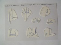 WACKER 04 BERLIN * 1972/73 * 8 AG *SOBECK,SPRENGER,LIEDTKE,PANNEWITZ,SYDOW,MÜLLE