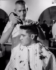 ELVIS PRESLEY ARMY BARBER SHOP HAIRCUT Glossy 8X10 PHOTO PICTURE PRINT 3167