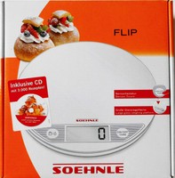 Soehnle FLIP Küchenwaage inkl. Rezept-CD Sensortouch bis 5 kg weiß Waage