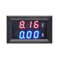 Digital DC LED Voltmeter Amperemeter 0-100V DC 0-10A rot blau + Shunt WF