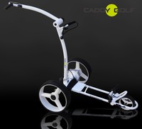 CADDY-GOLF concede ELEKTRO TROLLEY WEISS  DISTANZTIMER, MEMORY, 350W MOTOR NEU