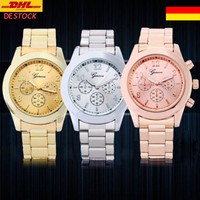 Armbanduhr Uhr Edelstahl Damen Herren watch wristwatch Strass Crystal ZirkoniaGK