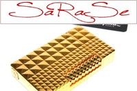 S.T. DUPONT LINIE 2 FEUERZEUG DIAMOND HEAD GOLD PLATED LIGHTER L2 NEU