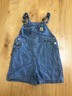 Girls Blue White Plaid Flower Overalls Shorts 100% Cotton Honors Size 3T 3
