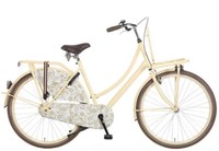 Damen Hollandrad 28 Zoll Poza PMB Creme mit Muster 53 cm