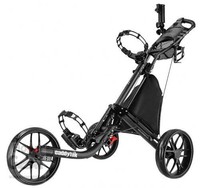 Caddytek EZ Quickfold Deluxe 3 Rad Golf Push Trolley Charcoal schwarz Kühltasche