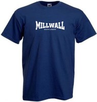 Millwall FC South London Dundee Blau Marineblau Fußball T-Shirt