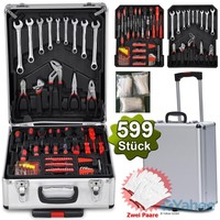 599tlg Werkzeugkoffer Werkzeugset Werkzeug Werkzeugkasten Werkzeugbox Trolley