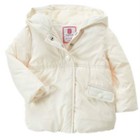 12 18 24 M Gymboree Ivory Hooded Puffer Jacket Coat Baby Toddler Girl NWT 
