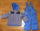 Toddler Boys Carter's SNOW SUIT Winter Coat & Bibs Pants Size 2T jacket Blue