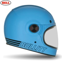 Bell Street Bullitt Classic Full Face Motorcycle Helmet(Retro Blue)