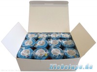 12 x Haftbandage Tierbandage 5cm x 4,5m Hell Blau Pfötchendruck Schutzverband