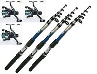 Forelle  Aal Angelset 3 x Rute 2,40m 3 x Rolle 3 x Schnur  Forelle Aal Brassen 