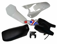 New YAMAHA PW 80 Plastics Plastic Kit Tank Seat Front & Rear Fender White