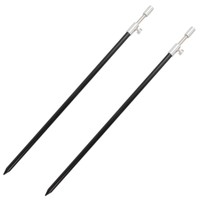 2x BANK STICK 50-90cm Bankstick Erdspeer Erdspieß Rod Pod Rutenauflage Buzz Bar