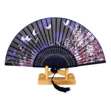 Japanese Sakura Folding Silk Bamboo Pocket Wedding Hand Fan Fancy Home Decor