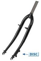 Starrgabel 28 Zoll Trekking Gabel 1 1/8" Schaft Schwarz V- und Scheibenbremse