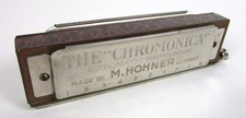 Vintage M. Hohner " THE CHROMONICA " Burl Wood Germany Chromatic Harmonica