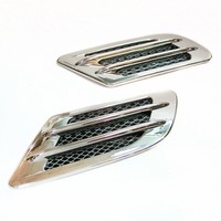 2 X Chrom Lufthutze Lufteinlass Dummy Lüftungseinlass Luft Hutze Schlitz