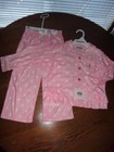JUICY COUTURE~GIRL'S TODDLER 2PC PINK / WHITE PAJAMA SET~SIZE 3T~NEW WITH TAGS