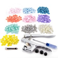 SNAPS SNAP Zange 150 Druckknöpfe Set in 10 Eis-Farbton für Scrapbook Nähen DIY