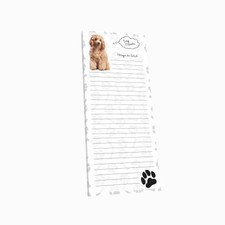 Got Yo Gifts Lined Magnetic Dog List Pad New Toy Poodle Apricot