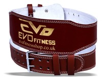 Evo Fitness 6" Braun Leder Riemen Gewichtheben Rücken Unterstützung Tücher A