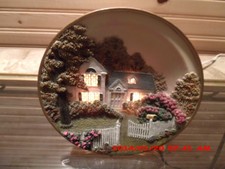 lighted 3 diminsional cottage plate