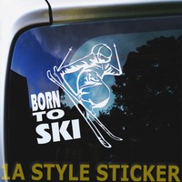 BORN TO SKI Backcountry Ski Aufkleber All Mountain Ski Freeride Park Ski Armada