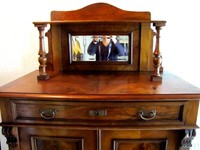 Antik Vertiko-Aufsatz Nußbaum Gründerzeit 1880 shabby/chic wohnfertig