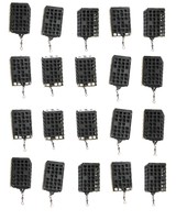 5-20x Futterkorb Metall Feeder Angler Köder Korb Gewicht 10-100g eckig schwarz