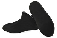 Lammfell Leder Mokassin Hausschuhe Pantoffeln Hüttenschuhe Slipper Schwarz 36-46